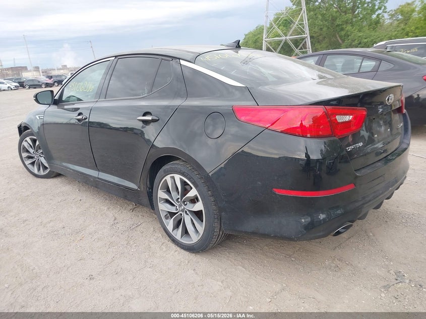 2014 Kia Optima VIN 5XXGR4A67EG295389 IAAI salvage auction — LEFT FRONT, Clear (Indiana), sold $25 on 2026-07-29 (photo 3)