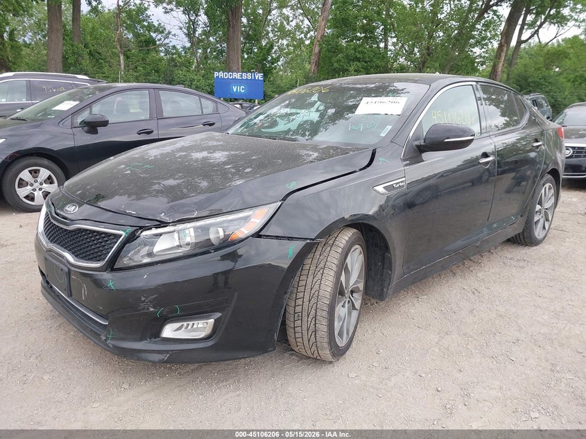 2014 Kia Optima VIN 5XXGR4A67EG295389 IAAI salvage auction — LEFT FRONT, Clear (Indiana), sold $25 on 2026-07-29 (photo 6)