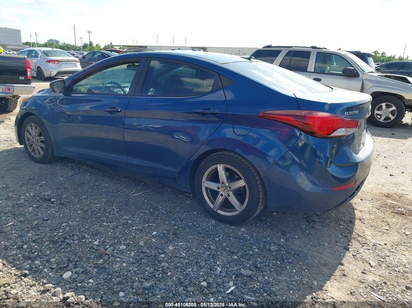 2015 Hyundai Elantra VIN KMHDH4AE9FU254072 IAAI salvage auction — THEFT, Salvage (Texas), sold $1,150 on 2026-07-16 (photo 3)