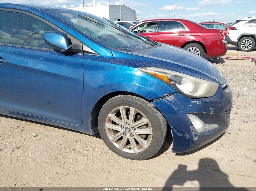 2015 Hyundai Elantra VIN KMHDH4AE9FU254072 IAAI salvage auction — THEFT, Salvage (Texas), sold $1,150 on 2026-07-16 (photo 6)