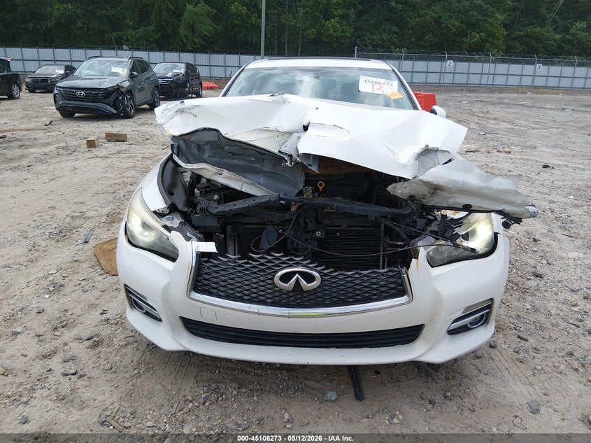2014 Infiniti Q50 VIN JN1BV7AP7EM686121 IAAI salvage auction — FRONT END, Salvage (Georgia), sold $25 on 2026-07-16 (photo 6)