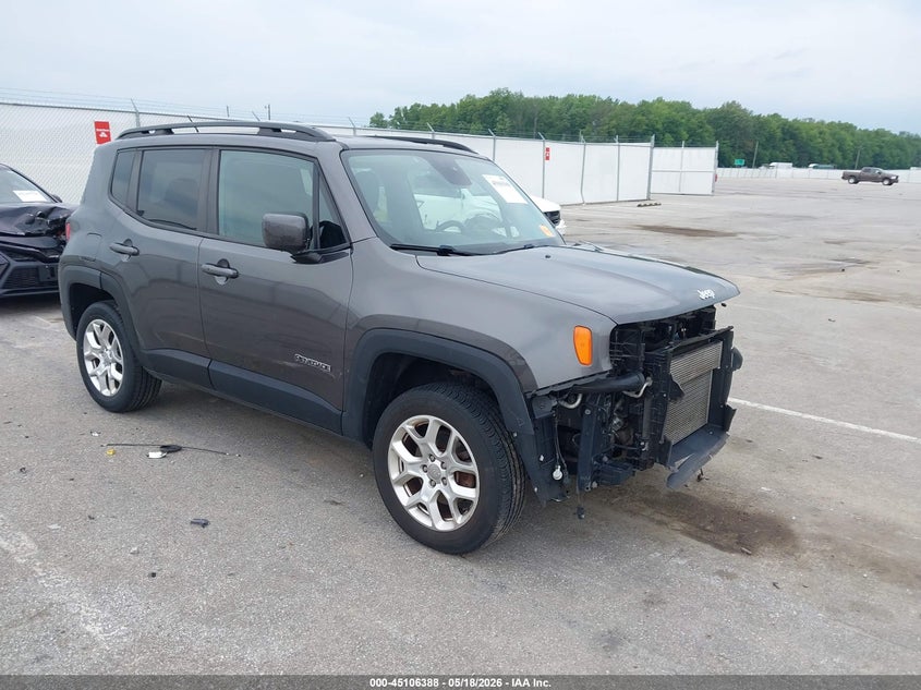 2017 Jeep Renegade VIN ZACCJBBB2HPG64309 IAAI salvage auction — FRONT END, Clear (Indiana), sold $1,300 on 2026-07-29 (photo 1)