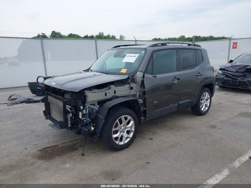 2017 Jeep Renegade VIN ZACCJBBB2HPG64309 IAAI salvage auction — FRONT END, Clear (Indiana), sold $1,300 on 2026-07-29 (photo 2)