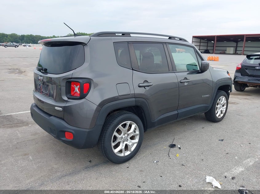 2017 Jeep Renegade VIN ZACCJBBB2HPG64309 IAAI salvage auction — FRONT END, Clear (Indiana), sold $1,300 on 2026-07-29 (photo 4)