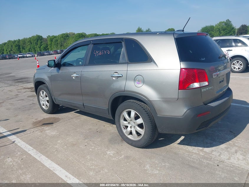 2012 Kia Sorento VIN 5XYKT3A11CG216897 IAAI salvage auction — HAIL, Clear (Indiana), sold $925 on 2026-07-17 (photo 3)