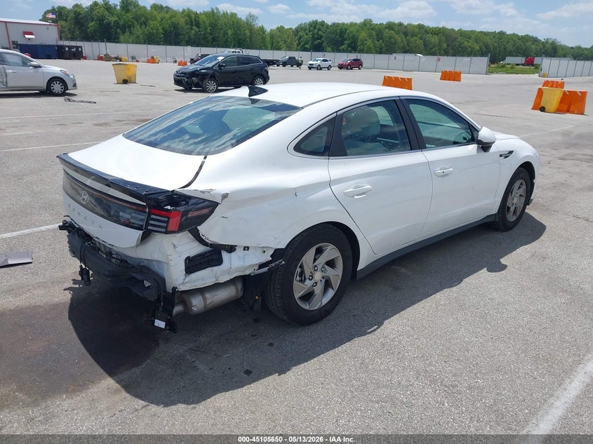 2025 Hyundai Sonata VIN KMHL24JA9SA508174 IAAI salvage auction — REAR END, Salvage (Indiana), sold $7,600 on 2026-07-23 (photo 4)