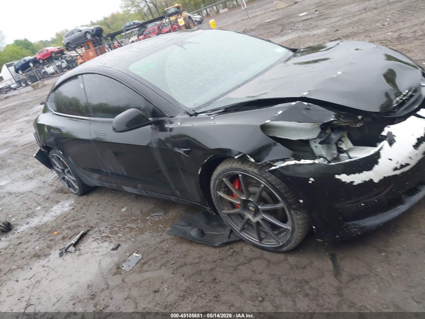 2020 Tesla Model 3 VIN 5YJ3E1EC3LF805438 IAAI salvage auction — FRONT END, Mv-907A (New York), sold $3,050 on 2026-07-09 (photo 1)