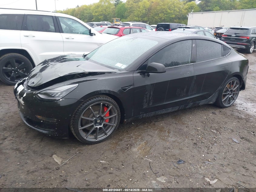 2020 Tesla Model 3 VIN 5YJ3E1EC3LF805438 IAAI salvage auction — FRONT END, Mv-907A (New York), sold $3,050 on 2026-07-09 (photo 2)