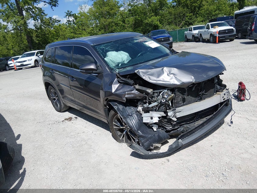 2016 Toyota Highlander VIN 5TDKKRFH9GS505143 IAAI salvage auction — RIGHT FRONT, Salvage (Kentucky), sold $4,475 on 2026-07-06 (photo 1)