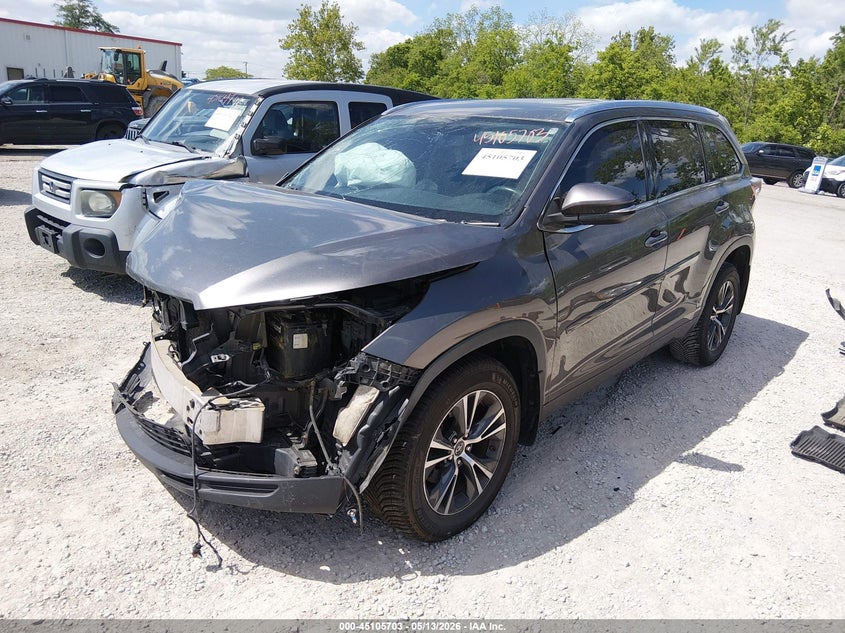 2016 Toyota Highlander VIN 5TDKKRFH9GS505143 IAAI salvage auction — RIGHT FRONT, Salvage (Kentucky), sold $4,475 on 2026-07-06 (photo 2)