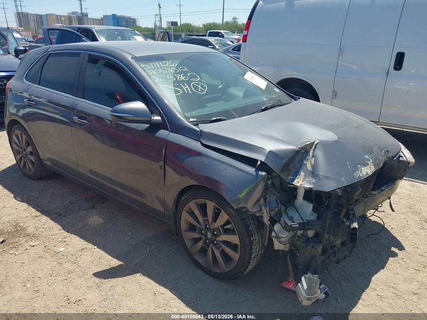 2018 Hyundai Elantra VIN KMHH55LC2JU075862 IAAI salvage auction — FRONT & REAR, Salvage (Texas), sold $1,900 on 2026-07-27 (photo 1)