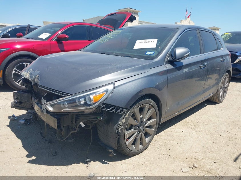 2018 Hyundai Elantra VIN KMHH55LC2JU075862 IAAI salvage auction — FRONT & REAR, Salvage (Texas), sold $1,900 on 2026-07-27 (photo 2)