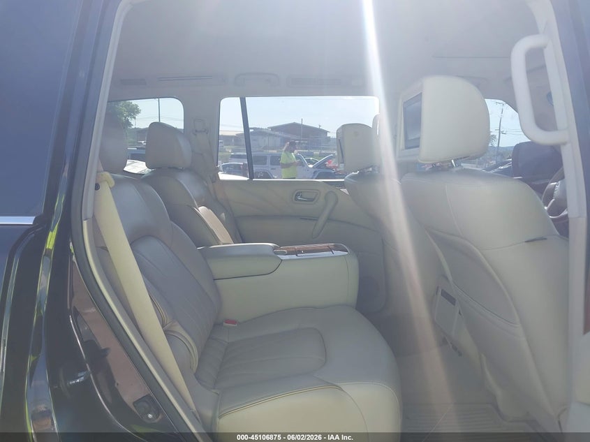 2016 Infiniti Qx80 VIN JN8AZ2NE5G9122213 IAAI salvage auction — EXTERIOR BURN, Clear (Tennessee), sold $2,800 on 2026-07-09 (photo 8)