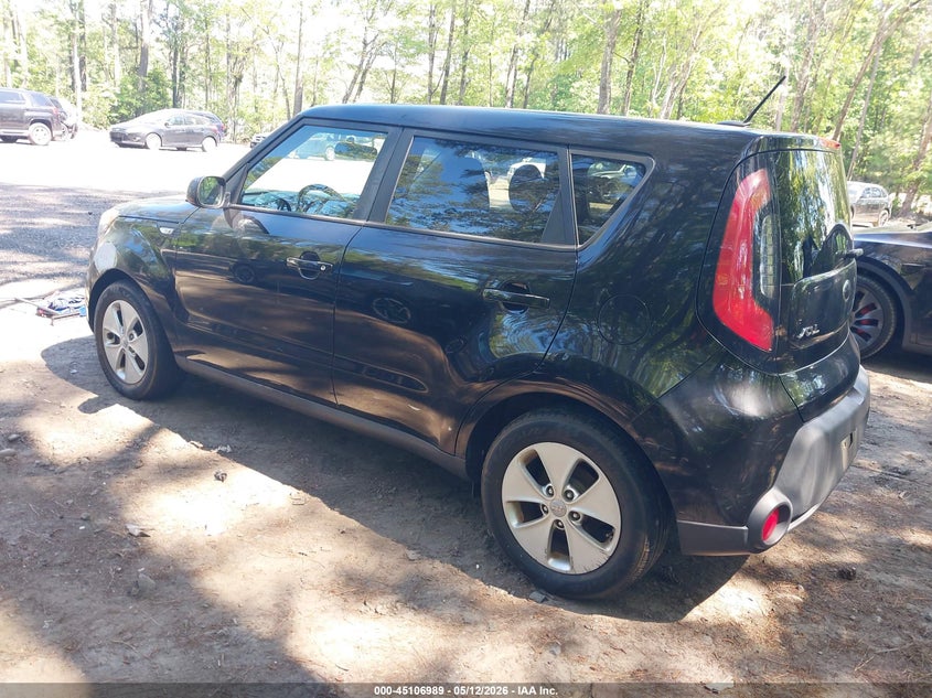 2014 Kia Soul VIN KNDJN2A29E7067129 IAAI salvage auction — NORMAL WEAR, Clear (Virginia), sold $350 on 2026-07-07 (photo 3)