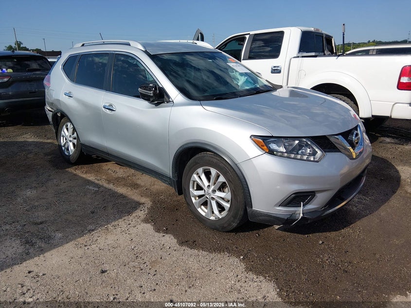 2016 Nissan Rogue VIN KNMAT2MT0GP733064 IAAI salvage auction — SIDE, Clear (Oklahoma), sold $1,700 on 2026-08-01 (photo 1)