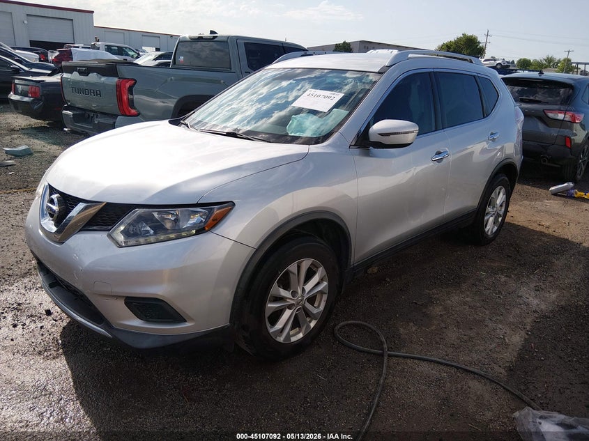 2016 Nissan Rogue VIN KNMAT2MT0GP733064 IAAI salvage auction — SIDE, Clear (Oklahoma), sold $1,700 on 2026-08-01 (photo 2)