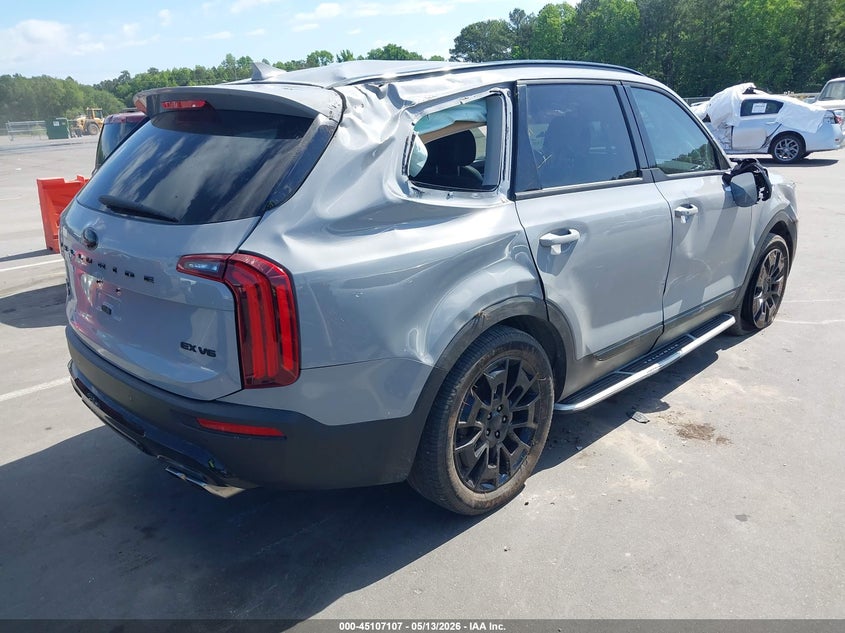 2021 Kia Telluride VIN 5XYP3DHCXMG182222 IAAI salvage auction — ROLLOVER, Salvage (North Carolina), sold $3,350 on 2026-07-17 (photo 4)