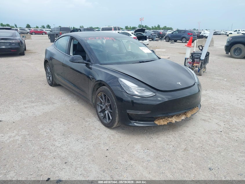 2021 Tesla Model 3 VIN 5YJ3E1EA0MF060549 IAAI salvage auction — LEFT SIDE, Original (Texas), sold $7,175 on 2026-07-15 (photo 1)