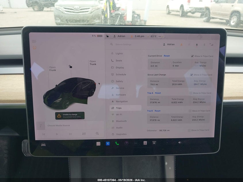 2021 Tesla Model 3 VIN 5YJ3E1EA0MF060549 IAAI salvage auction — LEFT SIDE, Original (Texas), sold $7,175 on 2026-07-15 (photo 7)