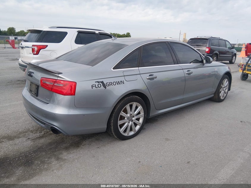 2012 Audi A6 VIN WAUHGAFC5CN087680 IAAI salvage auction — ENGINE BURN, Salvage (Illinois), sold $725 on 2026-07-07 (photo 4)
