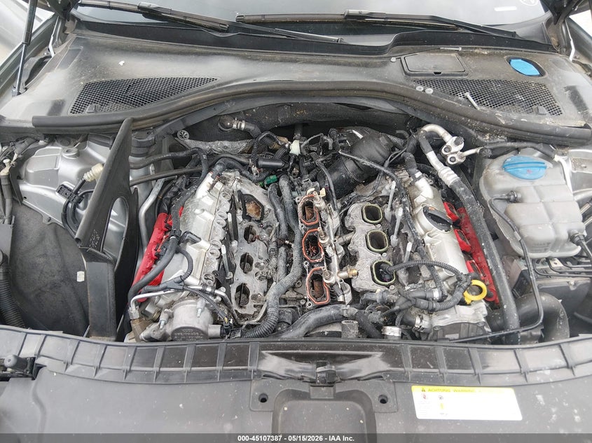 2012 Audi A6 VIN WAUHGAFC5CN087680 IAAI salvage auction — ENGINE BURN, Salvage (Illinois), sold $725 on 2026-07-07 (photo 6)