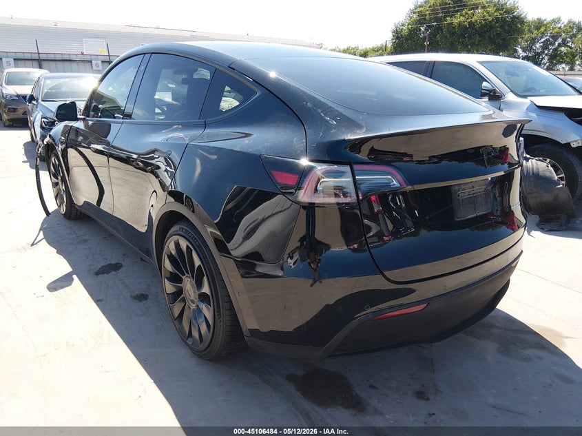 2022 Tesla Model y VIN 7SAYGDEF5NF398322 IAAI salvage auction — FRONT END, Original (Texas), sold $9,175 on 2026-07-21 (photo 3)