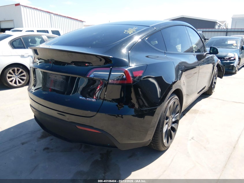2022 Tesla Model y VIN 7SAYGDEF5NF398322 IAAI salvage auction — FRONT END, Original (Texas), sold $9,175 on 2026-07-21 (photo 4)