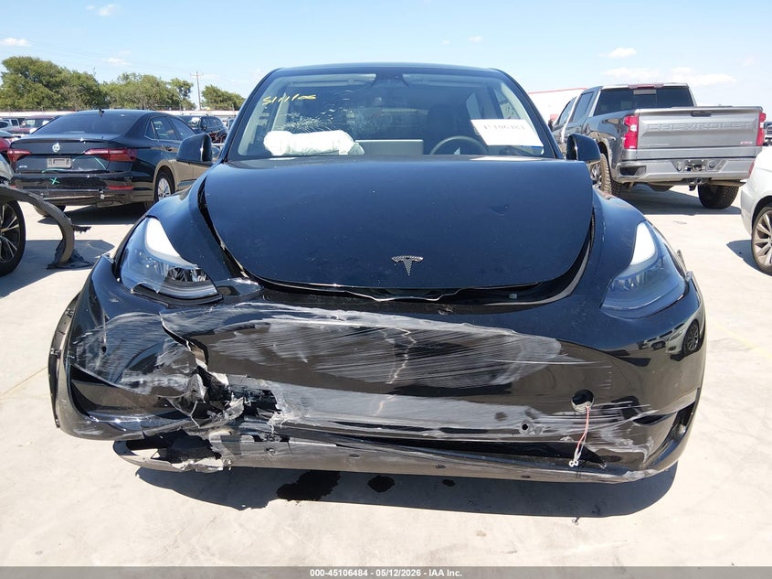 2022 Tesla Model y VIN 7SAYGDEF5NF398322 IAAI salvage auction — FRONT END, Original (Texas), sold $9,175 on 2026-07-21 (photo 6)
