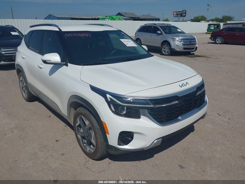 2024 Kia Seltos VIN KNDER2AA0R7490474 IAAI salvage auction — HAIL, Original (Texas), sold $9,150 on 2026-07-22 (photo 1)