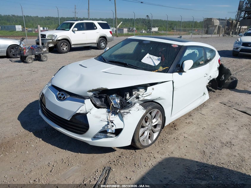 2013 Hyundai Veloster VIN KMHTC6AD1DU149231 IAAI salvage auction — FRONT END, Salvage (North Carolina), sold $475 on 2026-07-17 (photo 2)