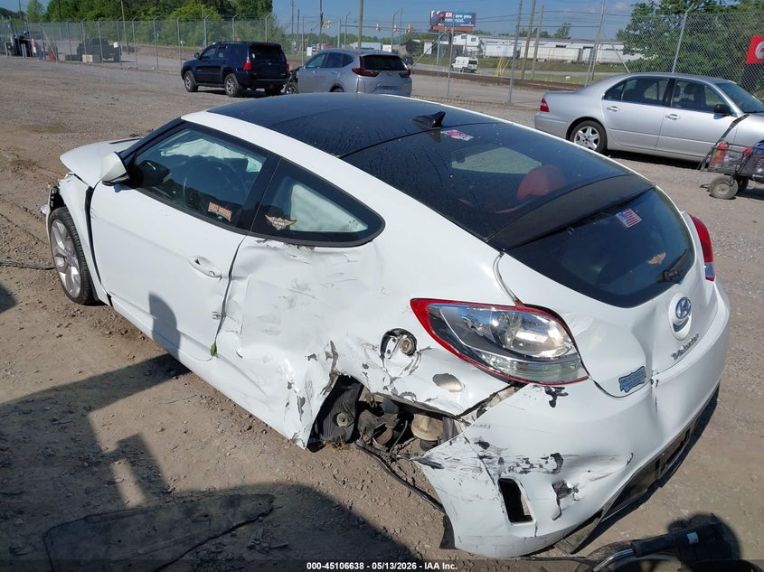 2013 Hyundai Veloster VIN KMHTC6AD1DU149231 IAAI salvage auction — FRONT END, Salvage (North Carolina), sold $475 on 2026-07-17 (photo 3)