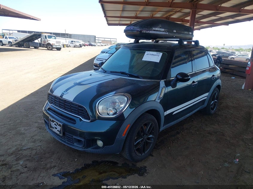2012 Mini VIN WMWZC3C56CWL85943 IAAI salvage auction — NORMAL WEAR, Clear-Dealer Only (Arizona), sold $475 on 2026-07-28 (photo 2)