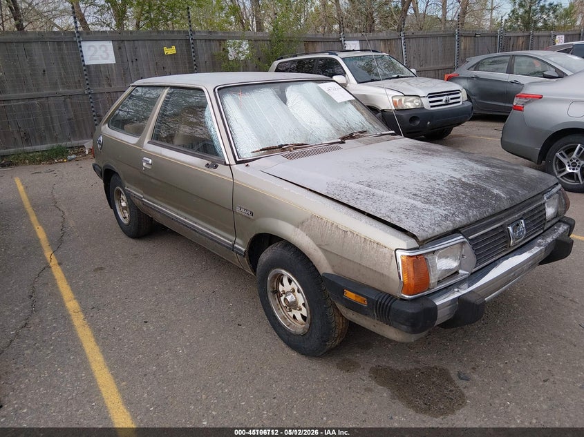 1981 Subaru Gl VIN JF2AF53B6BE124309 IAAI salvage auction — ALL OVER, Salvage (Idaho), sold $100 on 2026-07-14 (photo 1)