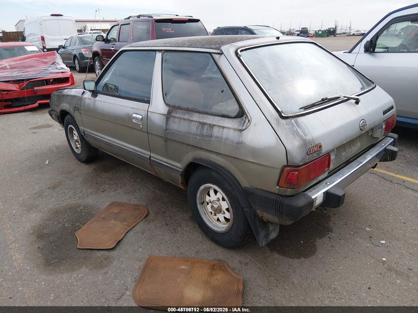 1981 Subaru Gl VIN JF2AF53B6BE124309 IAAI salvage auction — ALL OVER, Salvage (Idaho), sold $100 on 2026-07-14 (photo 3)