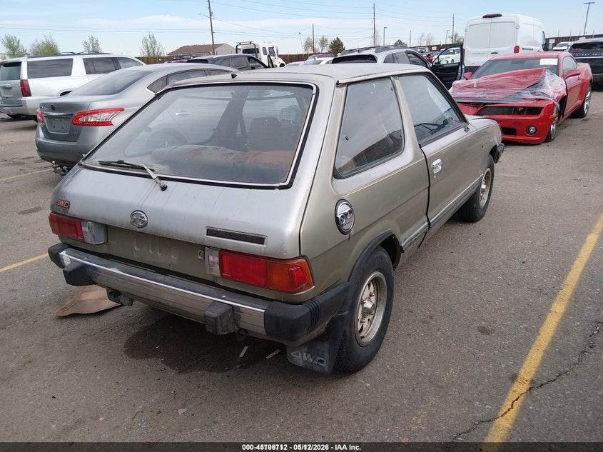 1981 Subaru Gl VIN JF2AF53B6BE124309 IAAI salvage auction — ALL OVER, Salvage (Idaho), sold $100 on 2026-07-14 (photo 4)