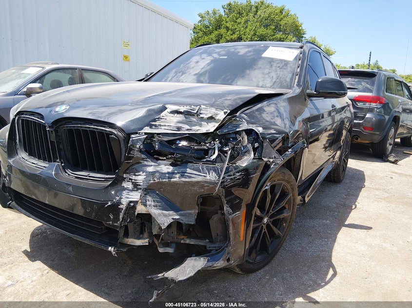2023 BMW X3 VIN 5UX53DP08P9S81480 IAAI salvage auction — FRONT END, Junk (Oklahoma), sold $14,950 on 2026-07-15 (photo 2)