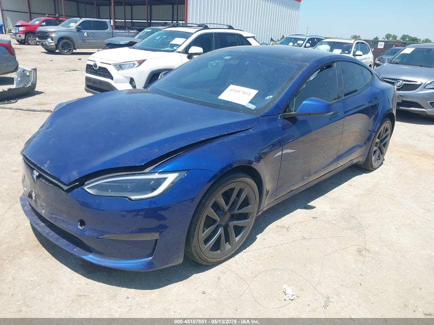 2022 Tesla Model s VIN 5YJSA1E68NF487031 IAAI salvage auction — FRONT END, Original (Texas), sold $40,200 on 2026-07-16 (photo 2)