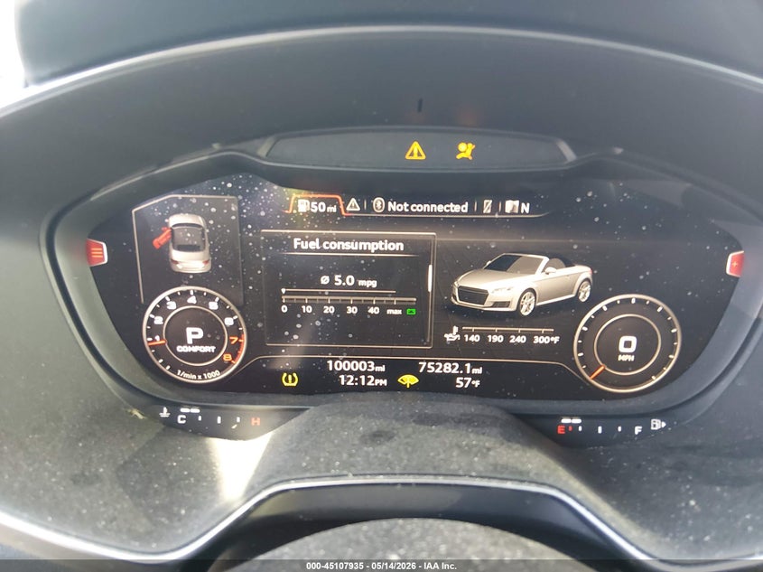 2016 Audi Tt VIN TRUT5CFV2G1028511 IAAI salvage auction — HAIL, Salvage (Ohio), sold $7,750 on 2026-07-14 (photo 7)
