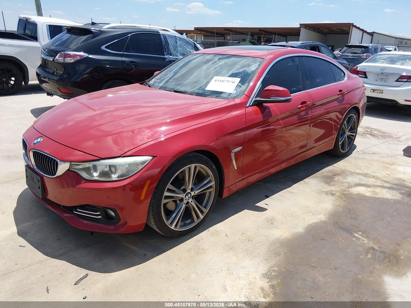 2016 BMW 4er VIN WBA4A9C59GGL87995 IAAI salvage auction — RIGHT FRONT, Original (Texas), sold $4,000 on 2026-07-11 (photo 2)