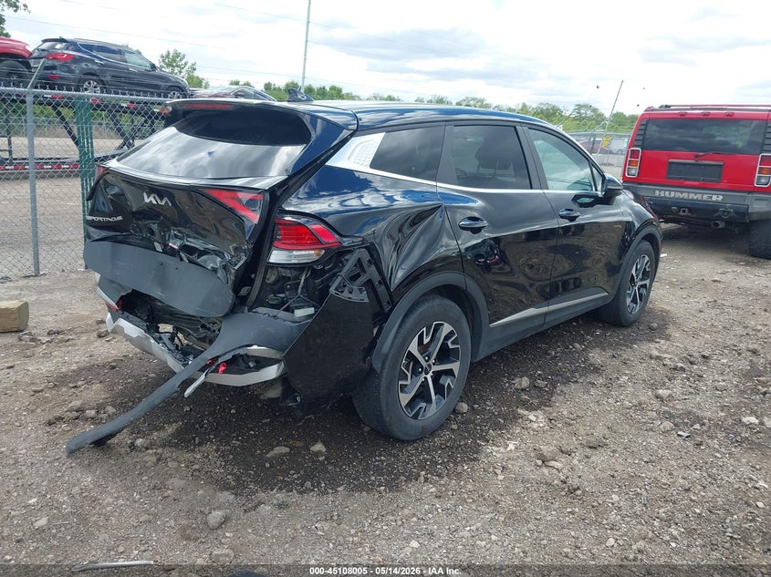 2025 Kia Sportage VIN 5XYK33DF7SG268220 IAAI salvage auction — REAR END, Salvage (Ohio), sold $6,700 on 2026-07-26 (photo 4)