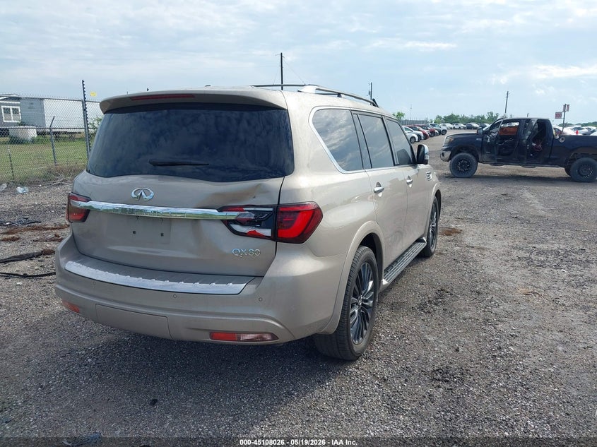 2022 Infiniti Qx80 VIN JN8AZ2BF5N9743168 IAAI salvage auction — UNKNOWN, Non-Repairable (Texas), sold $10,000 on 2026-07-14 (photo 4)