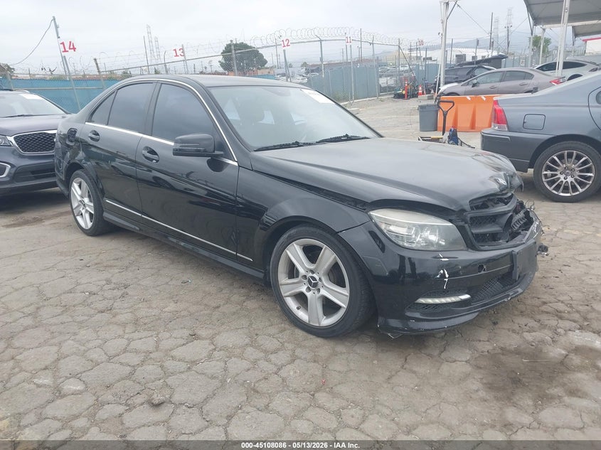 2011 Mercedes-benz C class VIN WDDGF5EB7BA515455 IAAI salvage auction — FRONT END, Salvage (California), sold $400 on 2026-07-08 (photo 1)