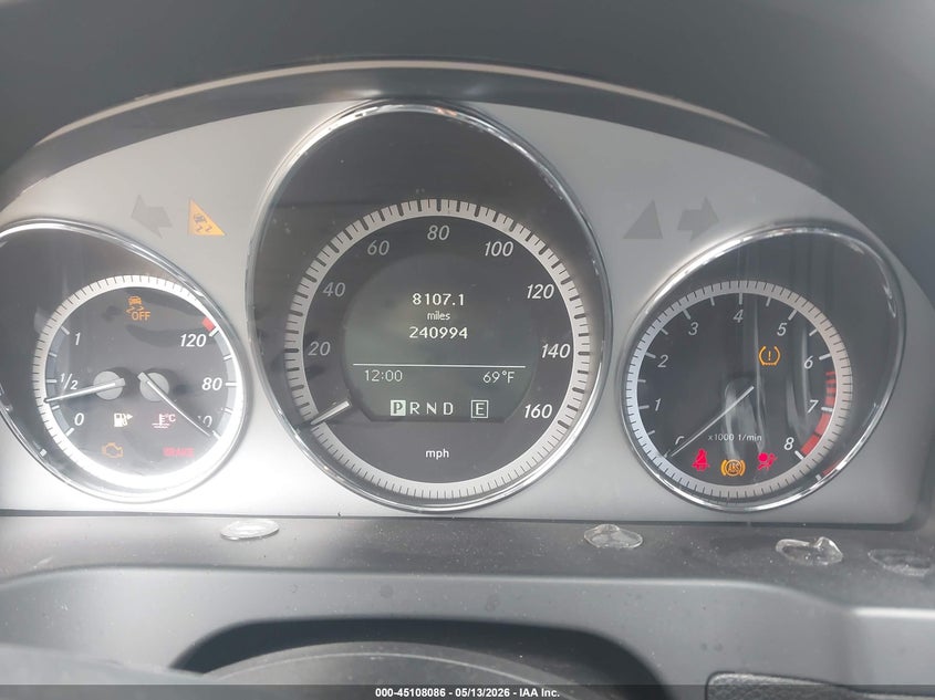 2011 Mercedes-benz C class VIN WDDGF5EB7BA515455 IAAI salvage auction — FRONT END, Salvage (California), sold $400 on 2026-07-08 (photo 7)