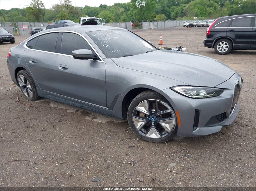 2024 BMW I4 VIN WBY43AW01RFS75813 IAAI salvage auction — SIDE, Salvage (Idaho), sold $15,700 on 2026-07-21 (photo 1)