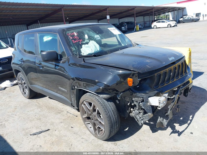 2021 Jeep Renegade VIN ZACNJCAB0MPM31682 IAAI salvage auction — FRONT END, Salvage (Kansas), sold $1,125 on 2026-07-24 (photo 1)