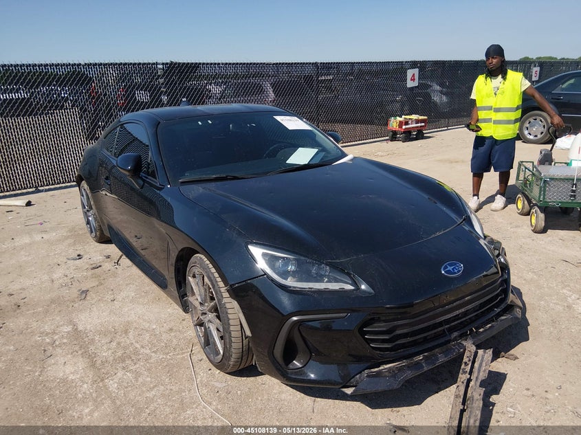 2022 Subaru Brz VIN JF1ZDBF1XN8700260 IAAI salvage auction — WATER/FLOOD, Salvage (Texas), sold $4,150 on 2026-07-07 (photo 1)