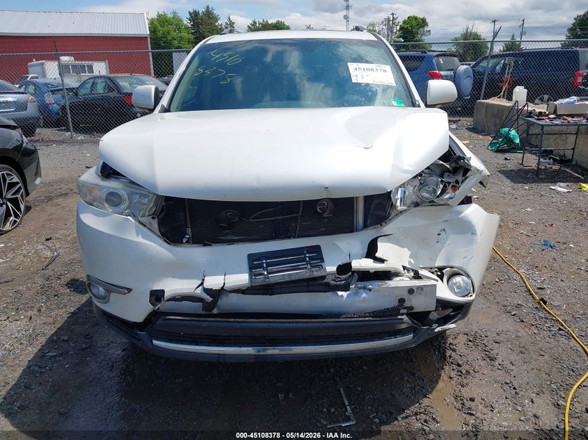 2013 Toyota Highlander VIN 5TDYK3EH7DS101665 IAAI salvage auction — FRONT END, Salvage (Virginia), sold $4,950 on 2026-07-14 (photo 6)