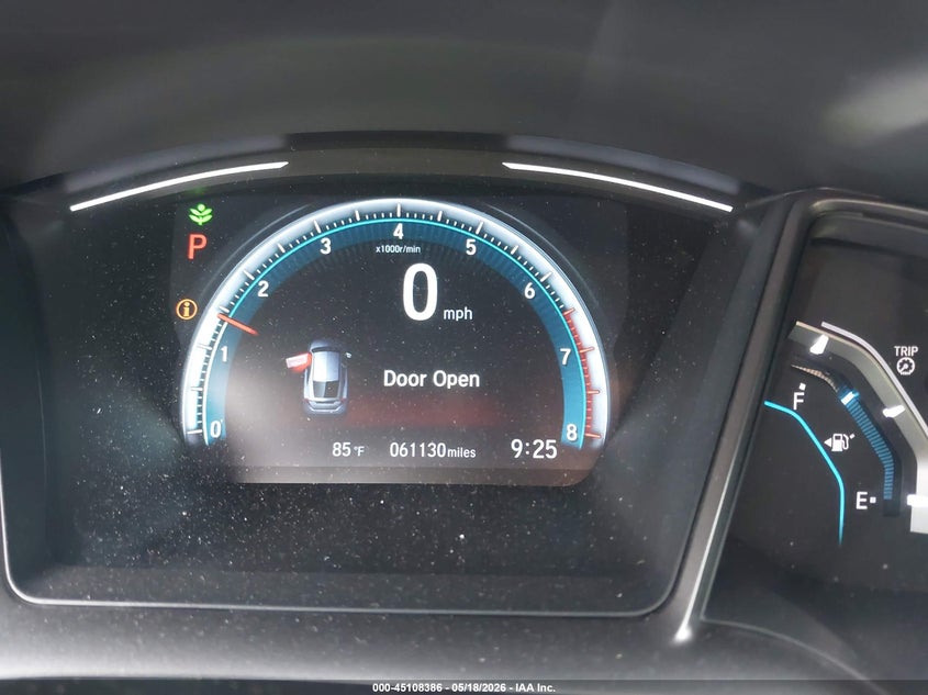 2019 Honda Civic VIN SHHFK7H69KU410336 IAAI salvage auction — FRONT END, Original (Texas), sold $6,500 on 2026-07-09 (photo 7)