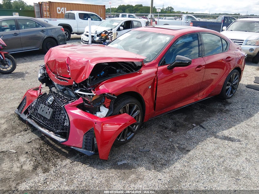 2025 Lexus Is VIN JTHGZ1E26S5042696 IAAI salvage auction — FRONT END, Salvage - Greater Than 75% (Maryland), sold $7,675 on 2026-07-27 (photo 2)