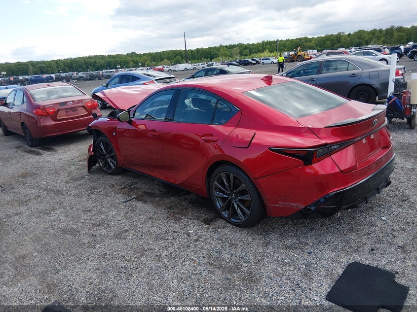 2025 Lexus Is VIN JTHGZ1E26S5042696 IAAI salvage auction — FRONT END, Salvage - Greater Than 75% (Maryland), sold $7,675 on 2026-07-27 (photo 3)
